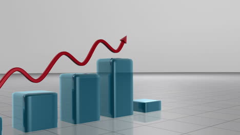 Blue bar graph appearing