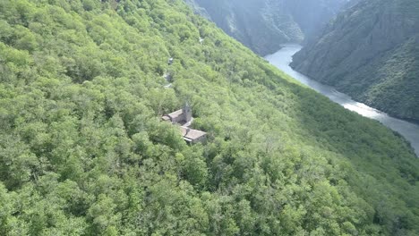 aerial view of ribeira sacra in spain