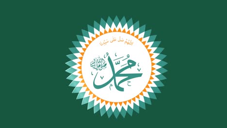 the name of prophet muhammad pubhin arabic calligraphy text