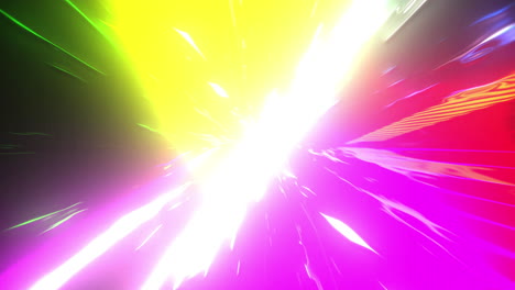 animación de un túnel colorido que se mueve sobre un fondo negro