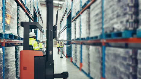 Warehouse,-workplace-and-man-lifting-forklift