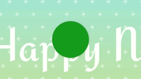 새해 축하 녹색 화면 모션 그래픽