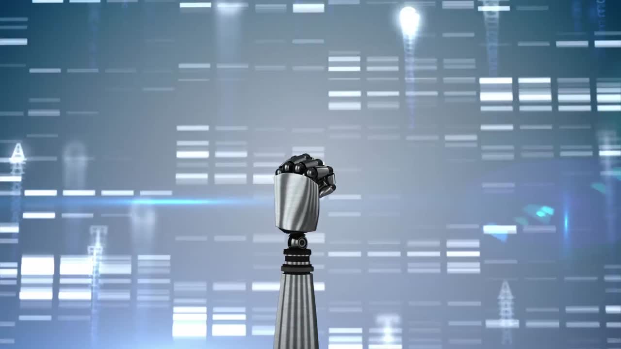 manos robóticas y electroforesis de adn