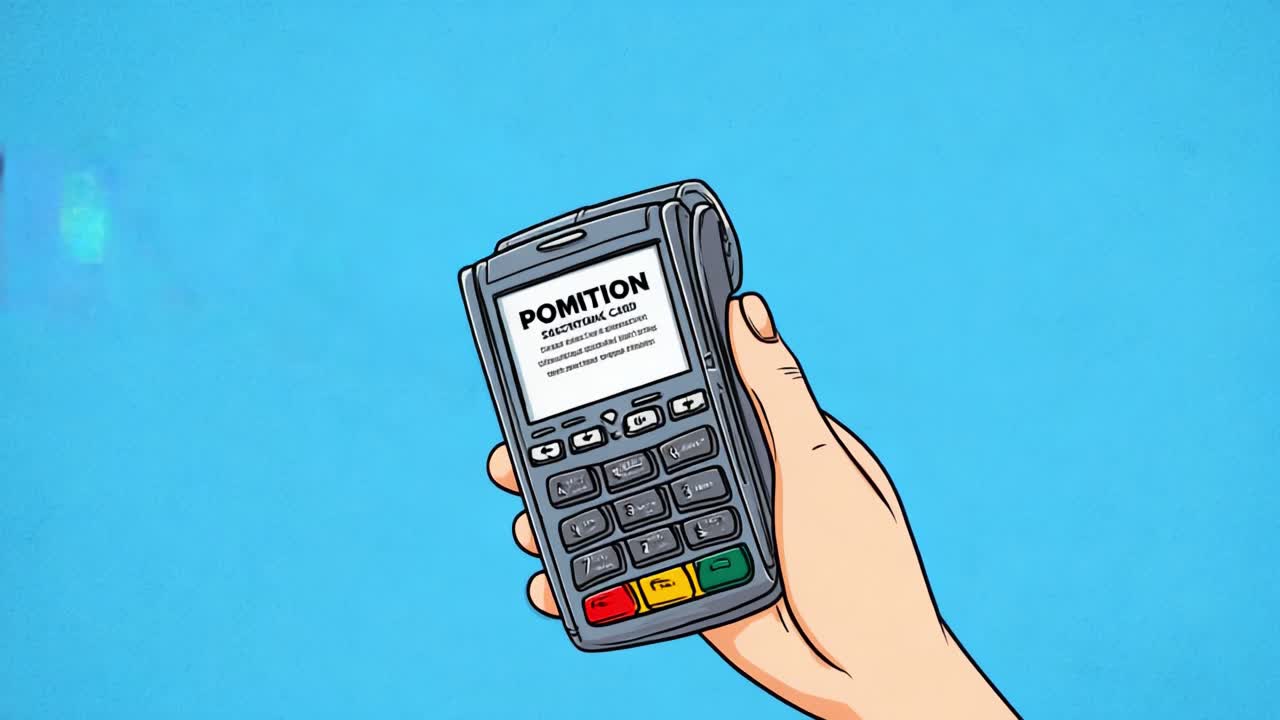 A person uses a payment terminal to complete a transaction with a card, showcasing the process of contactless payment technology in a digital financial environment