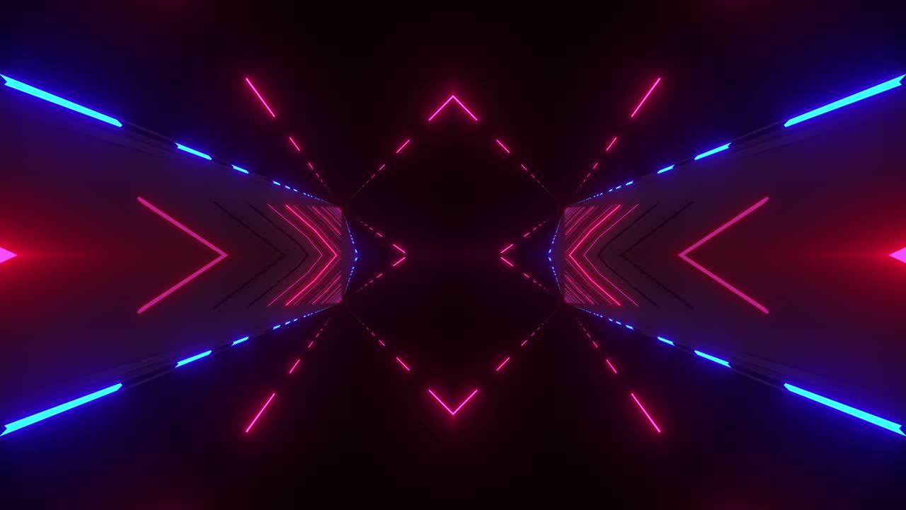 tunnel luminoso al neon