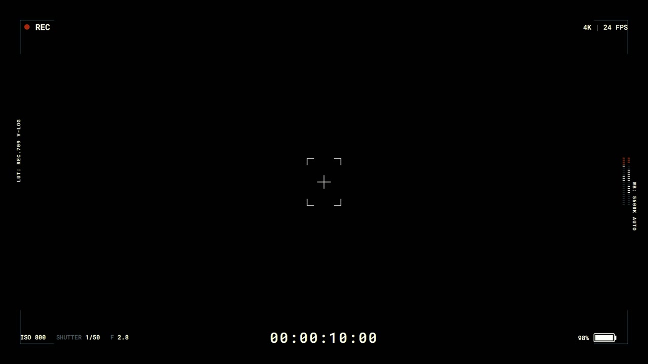 Digital Camera Viewfinder Overlay with Recording Interface