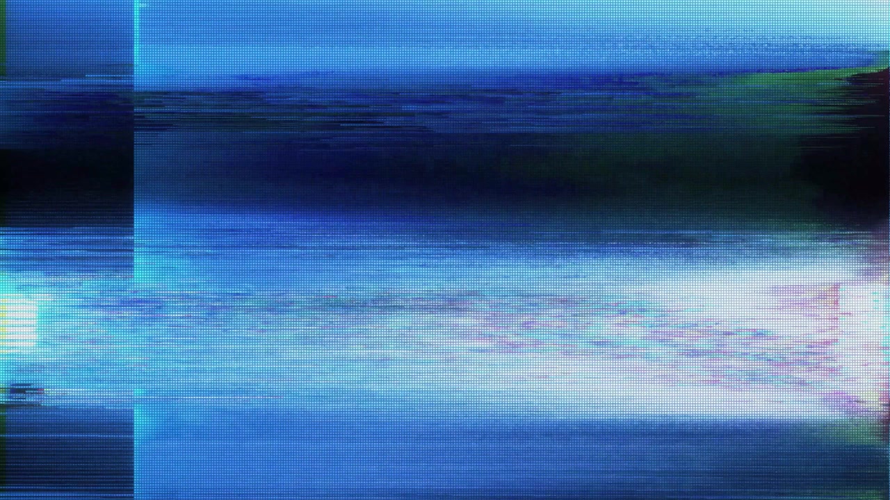 Abstract Digital Glitch and Static Noise on Screen