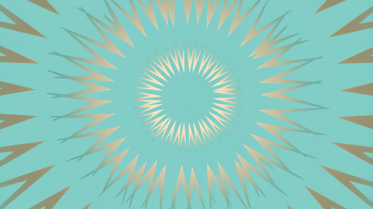 Abstract Kaleidoscopic Pattern in Blue and Gold