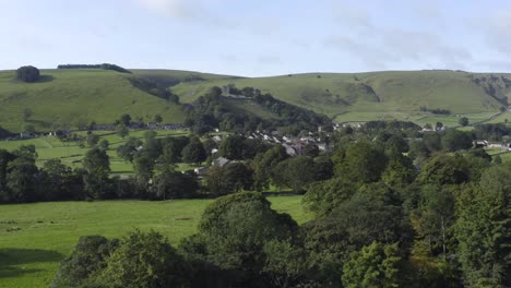 drone shot approaching castleton 03