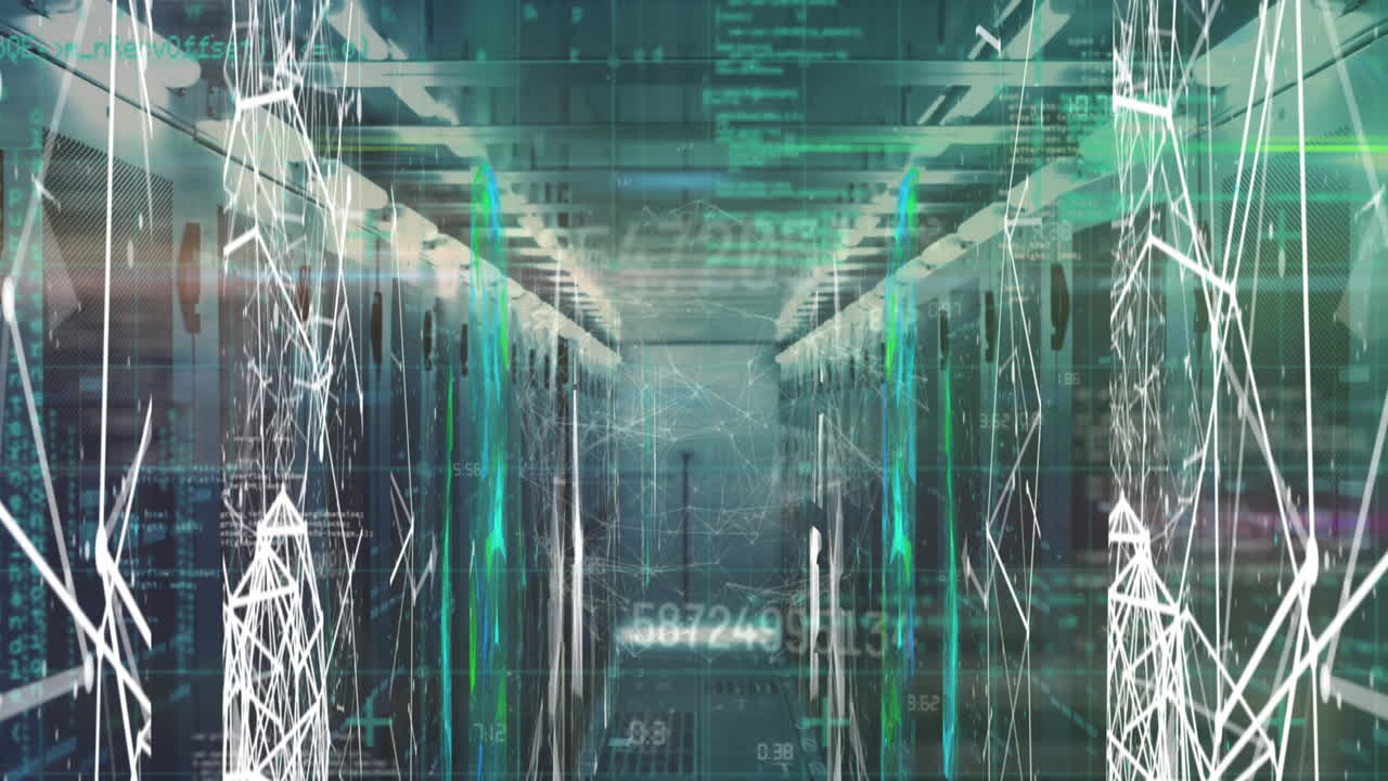 변하는 번호의 애니메이션과 서버 에 대한 플렉서스 네트워크를 통해 데이터 처리