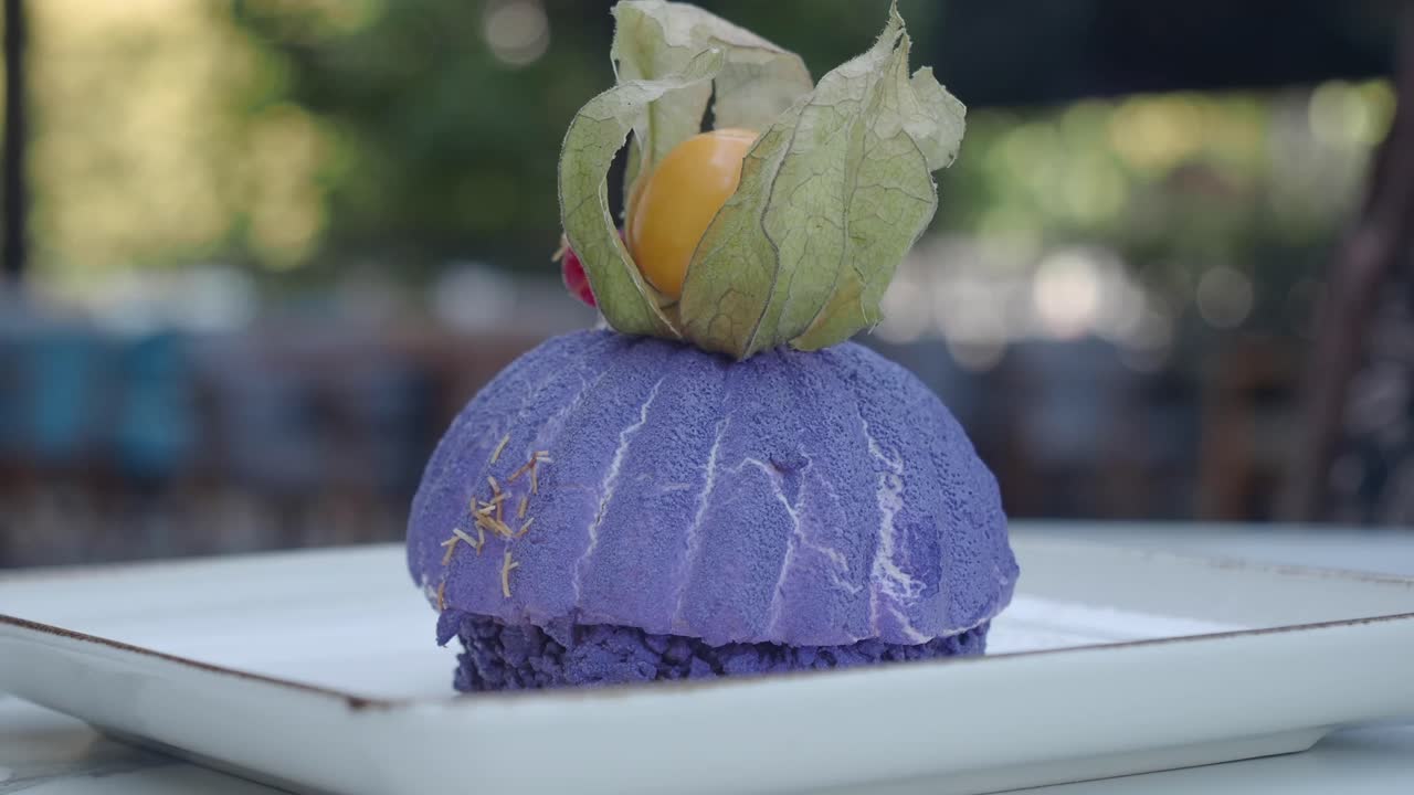 Delicious Dessert with Physalis