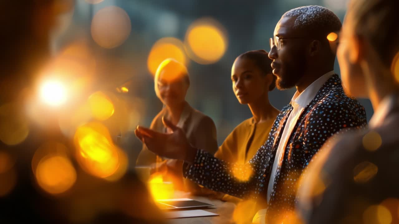 회의실 에서의 사업 회의