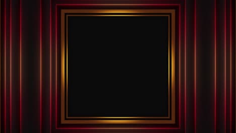 abstract neon light frame with glowing lines background