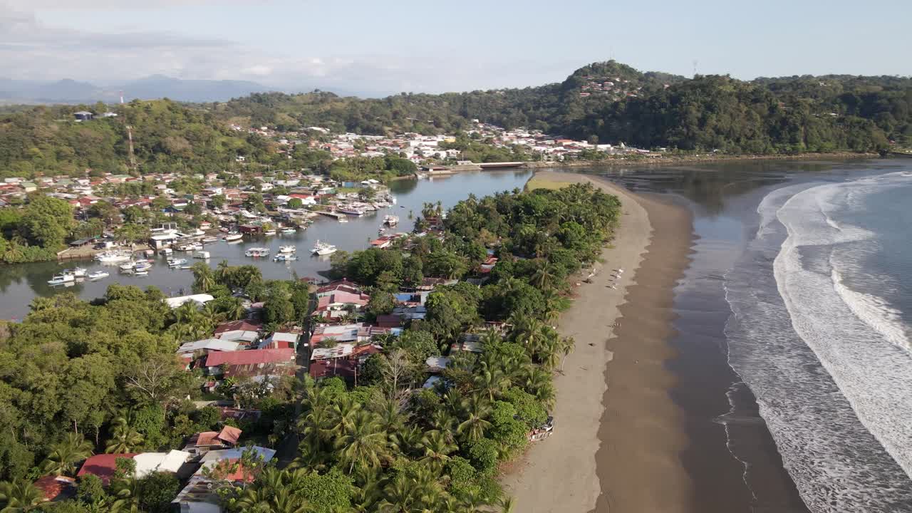 Playa Quepos Beach On The Vibrant And Tropical Peninsula Of El Cocal In Costa  Rica Free Stock Video Footage Download Clips Water