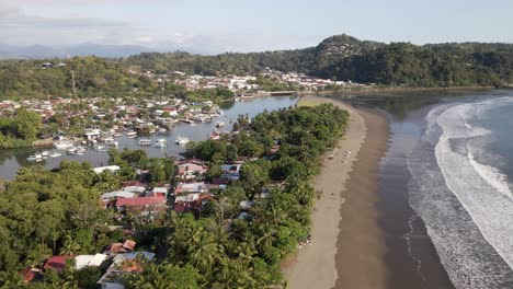 playa quepos beach on the vibrant and tropical peninsula of el cocal in costa rica