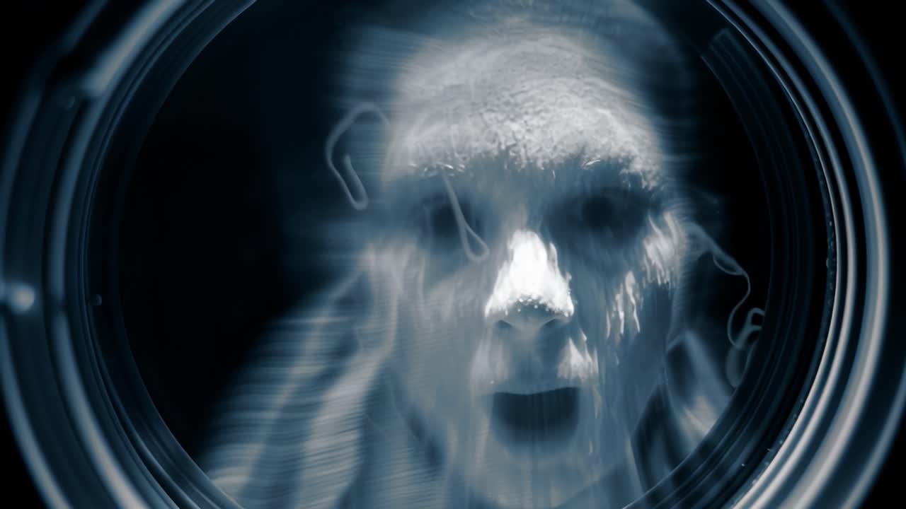 An ethereal figure emerges from a swirling vortex, mind-bending visuals and haunting atmosphere create a surreal experience of heightened illusion and mysterious presence