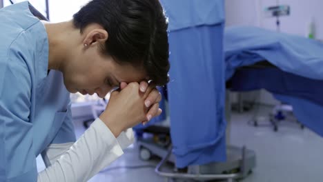 medical professional working at a hospital