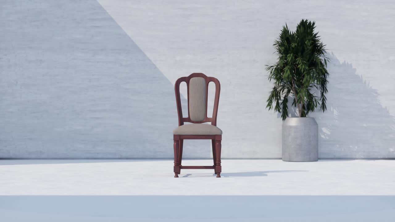 Klassieke eetkamerstoel in een moderne minimalistische setting