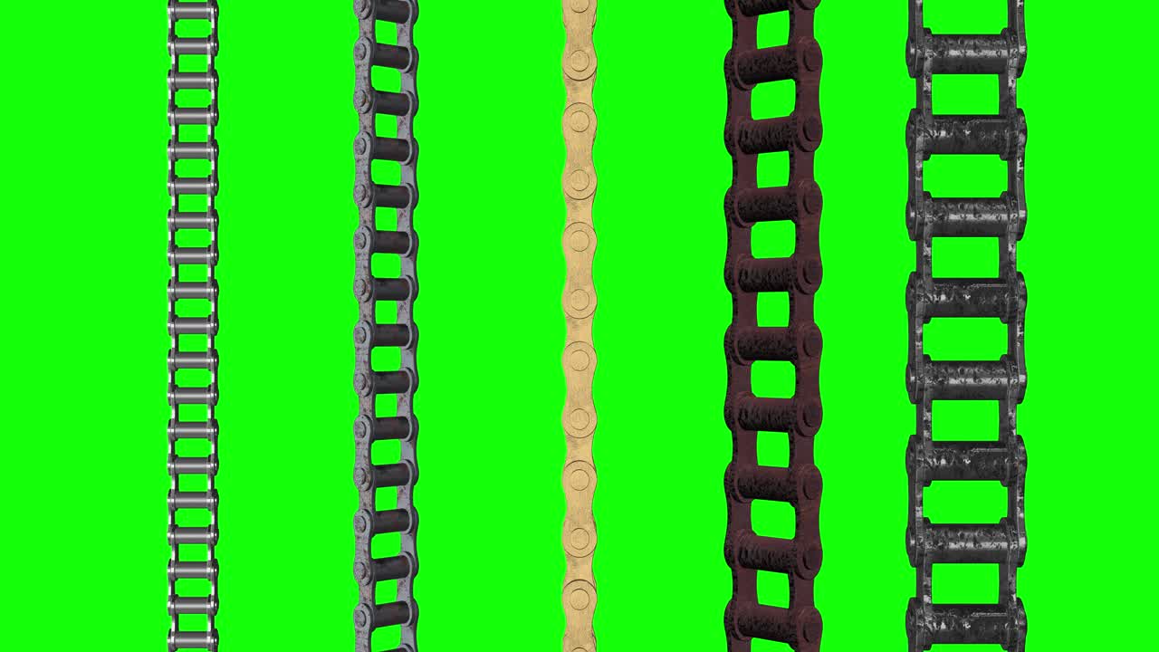 녹색 화면에 강철 엔진 체인 타이밍