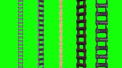 steel-engine-chains-timing-on-green-screen