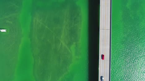 bird's eye view of overseas high us-1 in the florida keys
