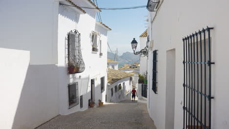 charming whitewashed alley in a spanish town