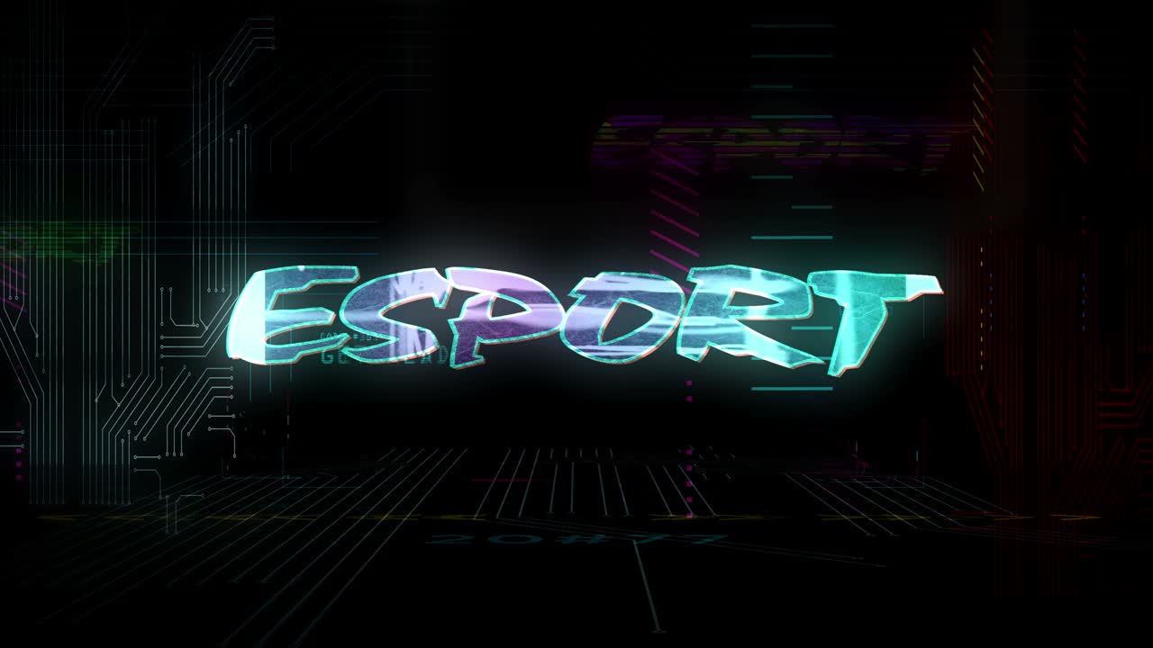 intro de estilo cyberpunk con tema de juegos de esports
