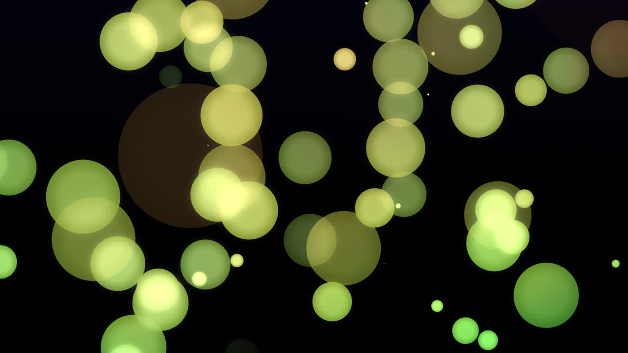 다채로운 애니메이션 원, 입자, 밝은 배경, 4k