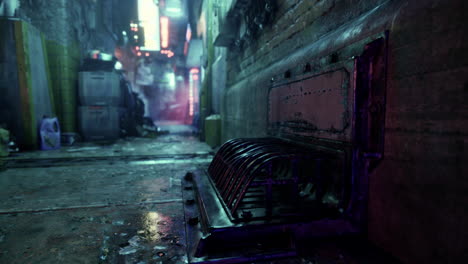 cyberpunk alleyway