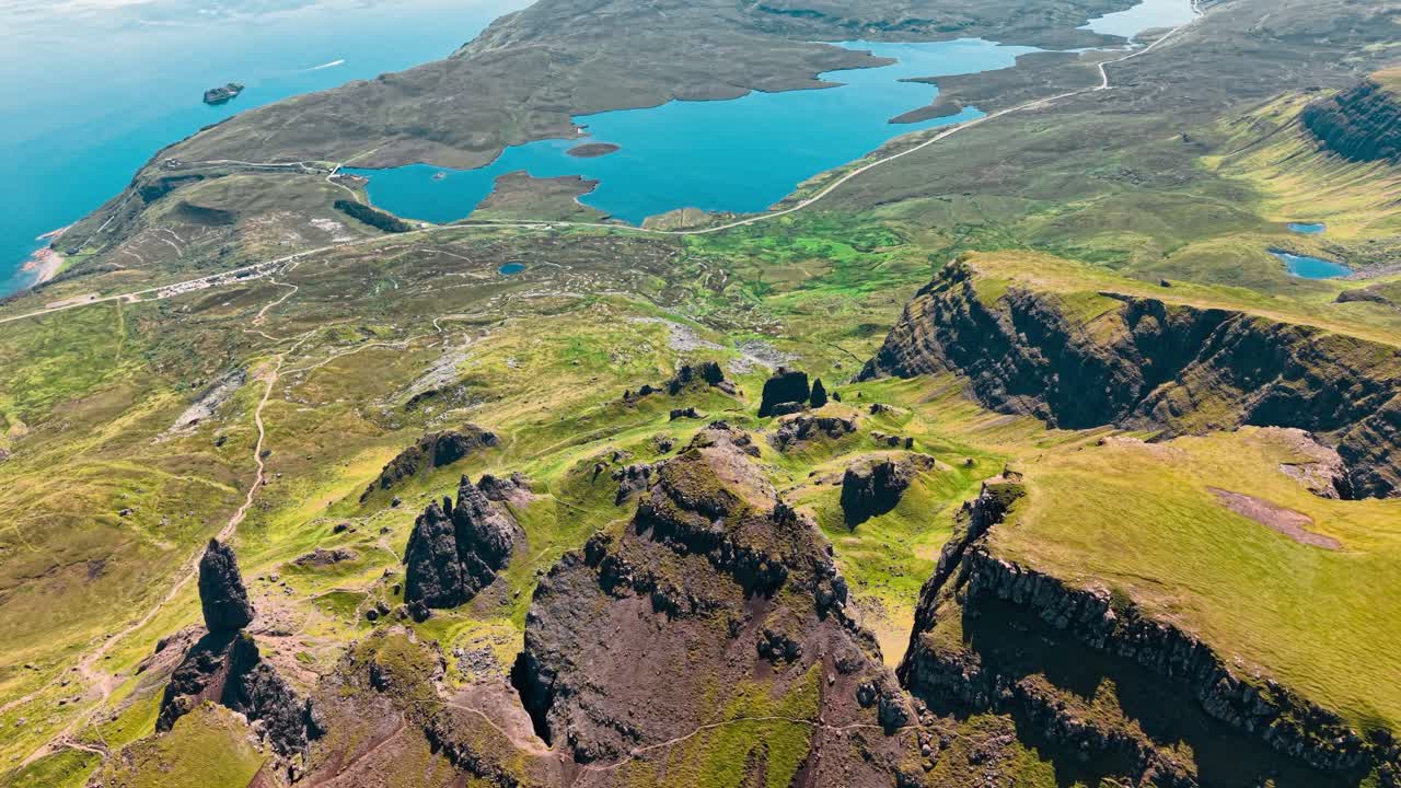Aerial view of Isle of Skye Landscape