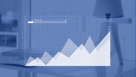 Animación-De-Procesamiento-De-Datos-Y-Diagramas-Sobre-Oficina-Vacía