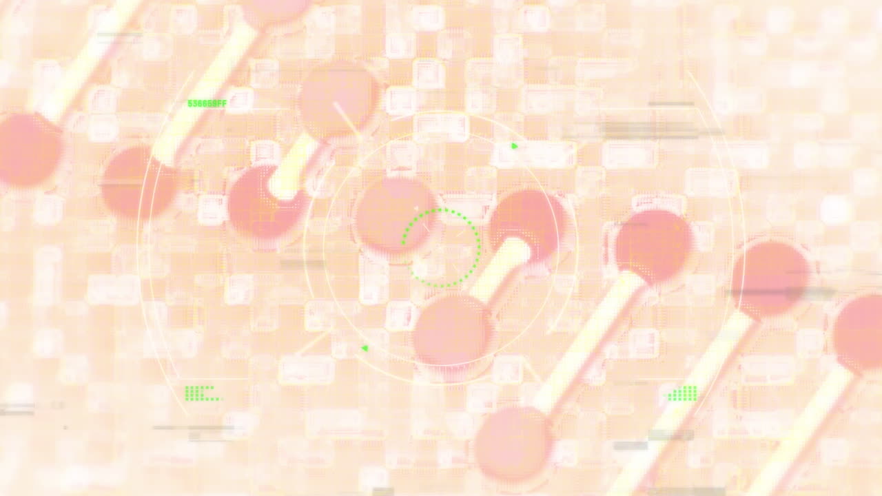 Animation of dna strand and scope scanning on white background