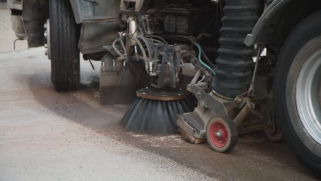 street sweeper machine cleaning the streets