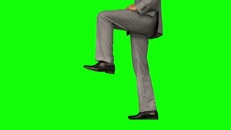 businessman stepping