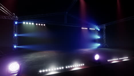 empty stage with lights