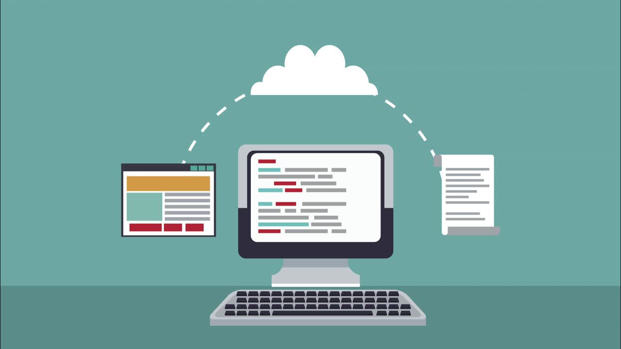 desktop with programming software icons