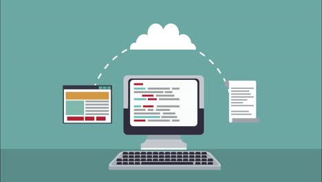 desktop con icone di software di programmazione