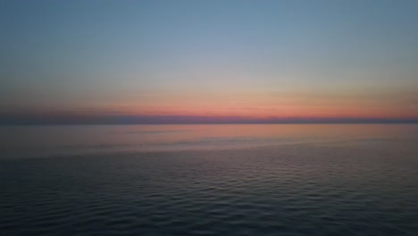 lake michigan at night. beautiful pinks and blues