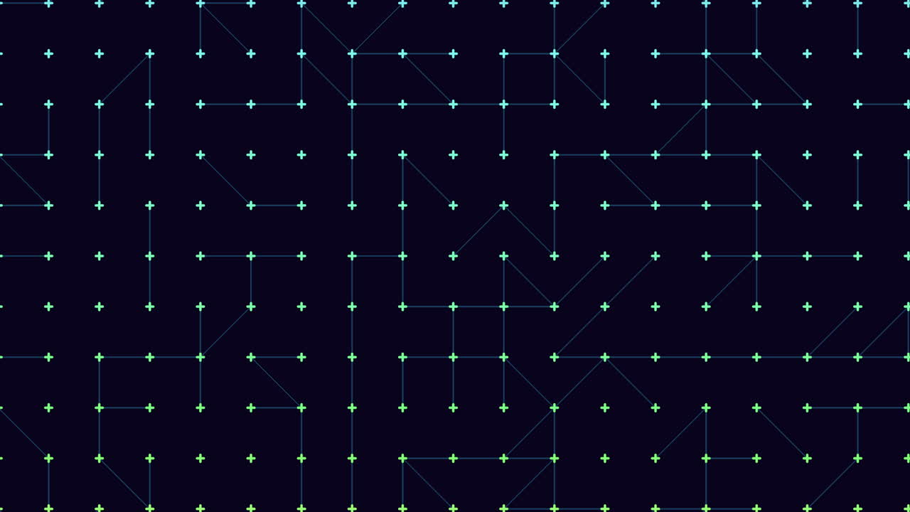 Dynamic grid of pink and blue dots on black background versatile design element