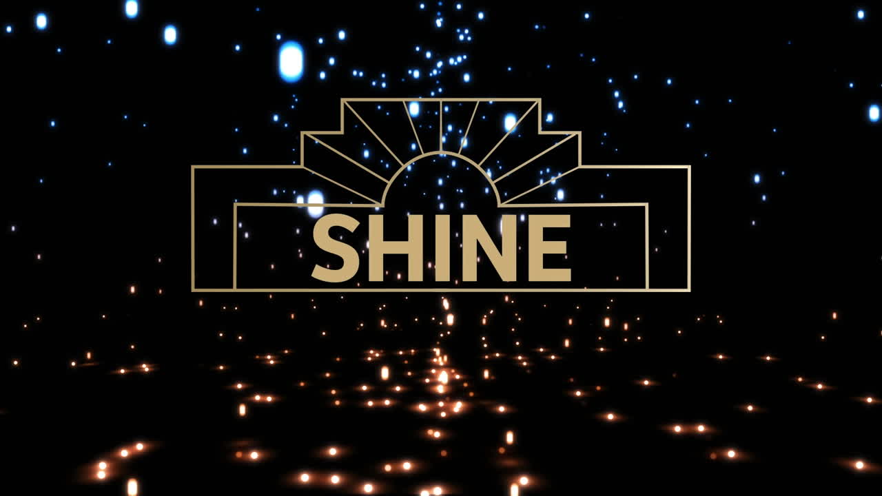 검은색 배경에 빛나는 텍스트의 애니메이션