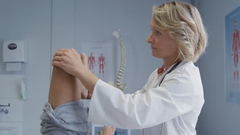 physiotherapist at work in a hospital