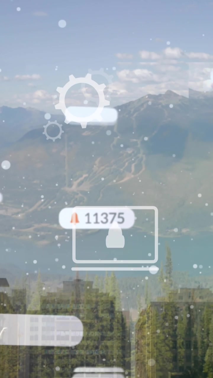 This is a video of statistics and financial icons being animated over a transparent background