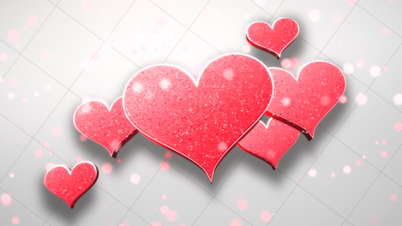 발렌타인 데이 12에 애니메이션 근접 촬영 모션 로맨틱 하트