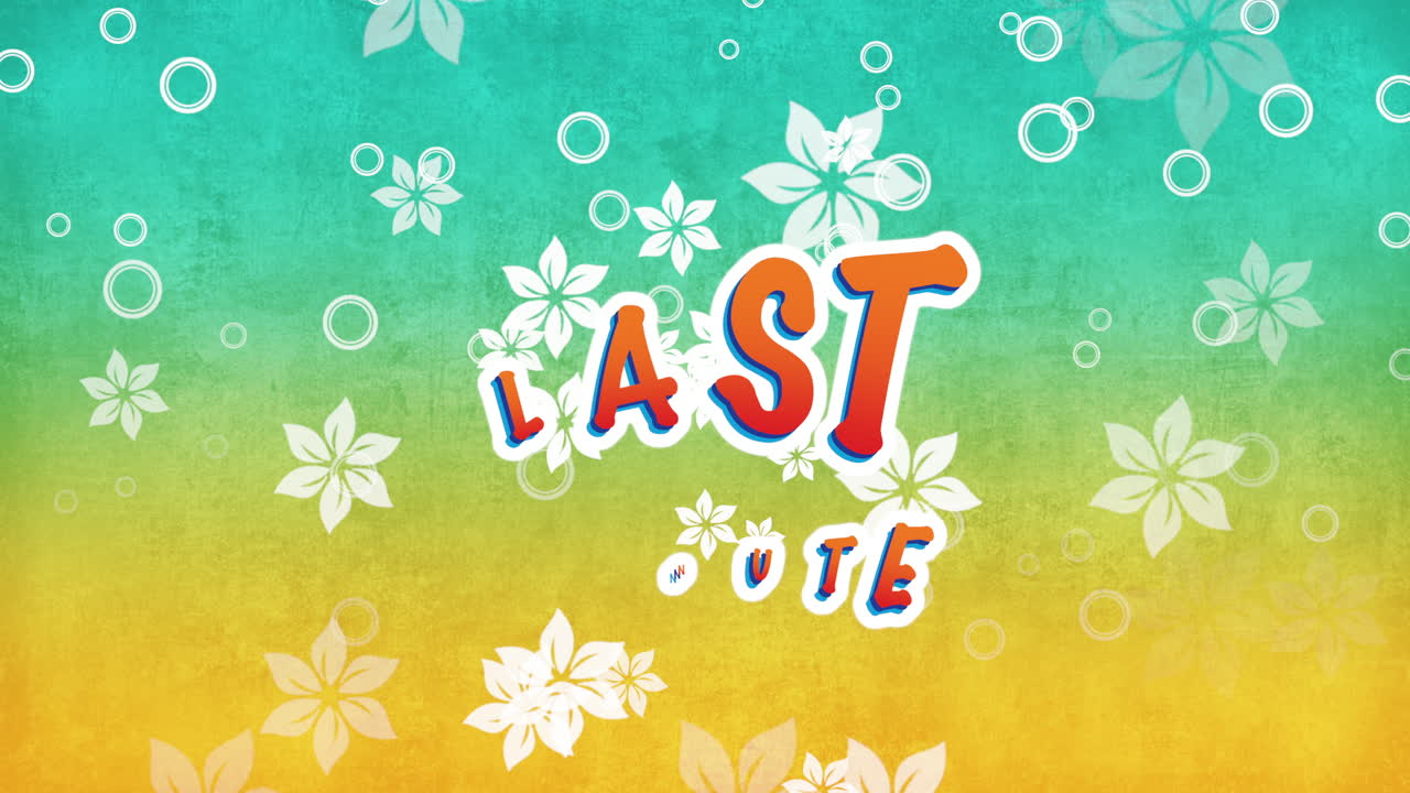 Last Minute with fly white flowers and round particles