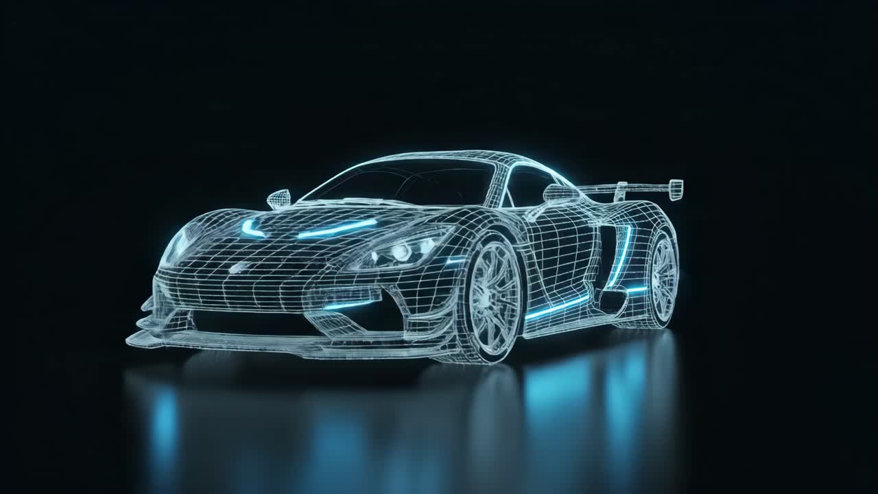 Auto sportiva a telaio a filo