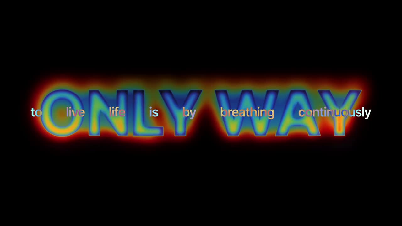 Abstract Text Animation with Dynamic Colorful Glowing Effects