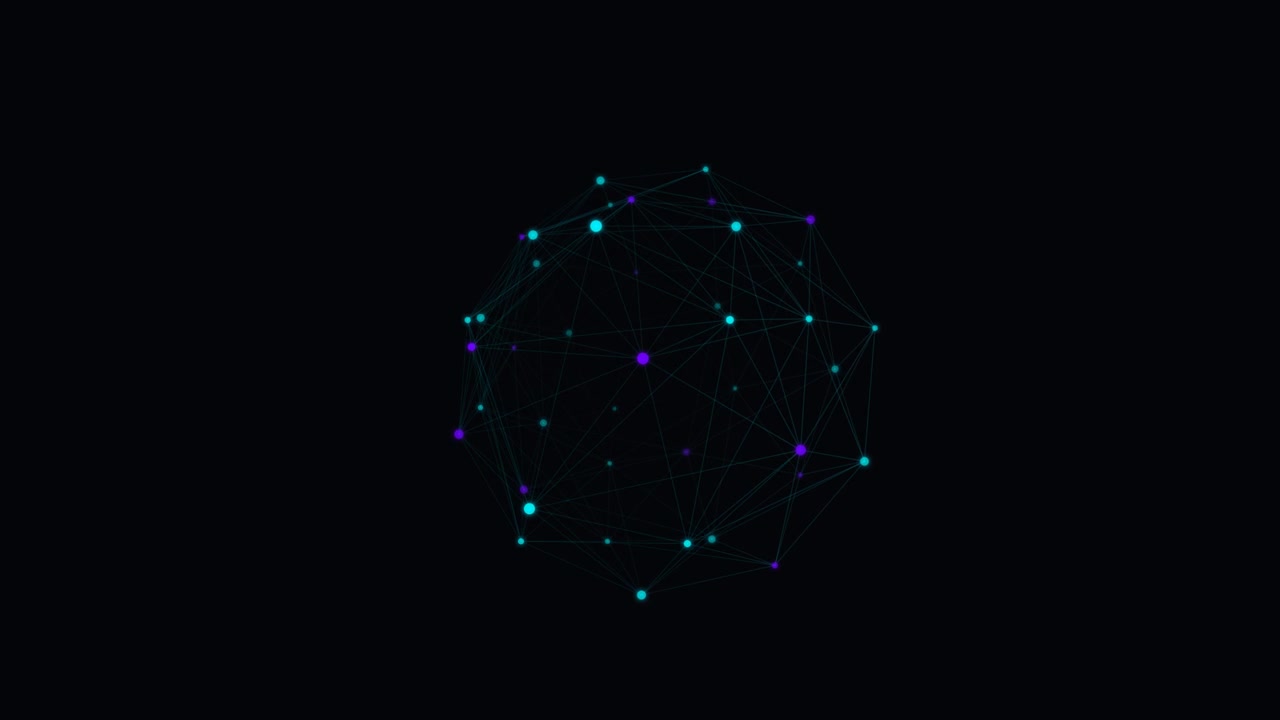 Sfera digitale astratta con nodi e linee di connessione