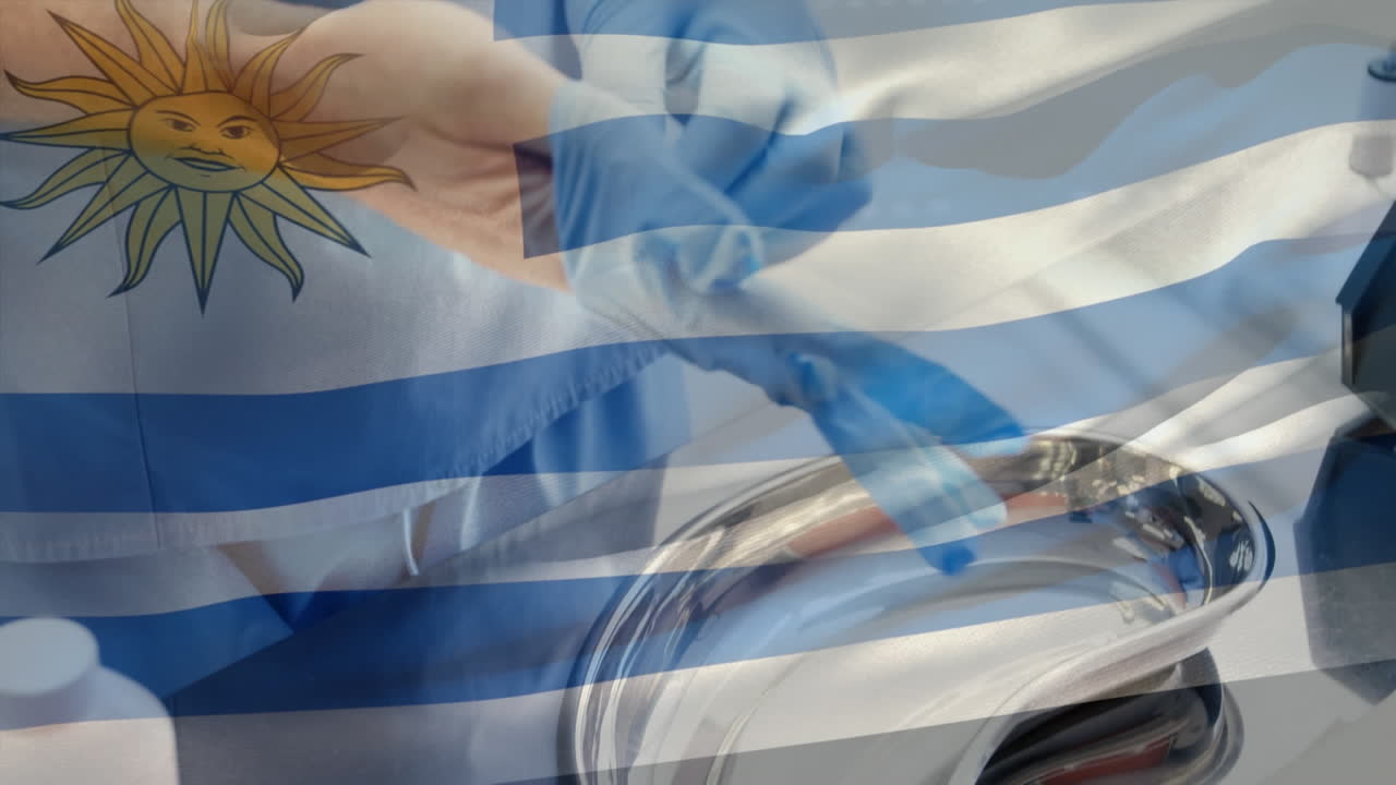 수술실 에서 외과의사 위 에 우루과이 의  ⁇ 발 이 흔들리는 애니메이션