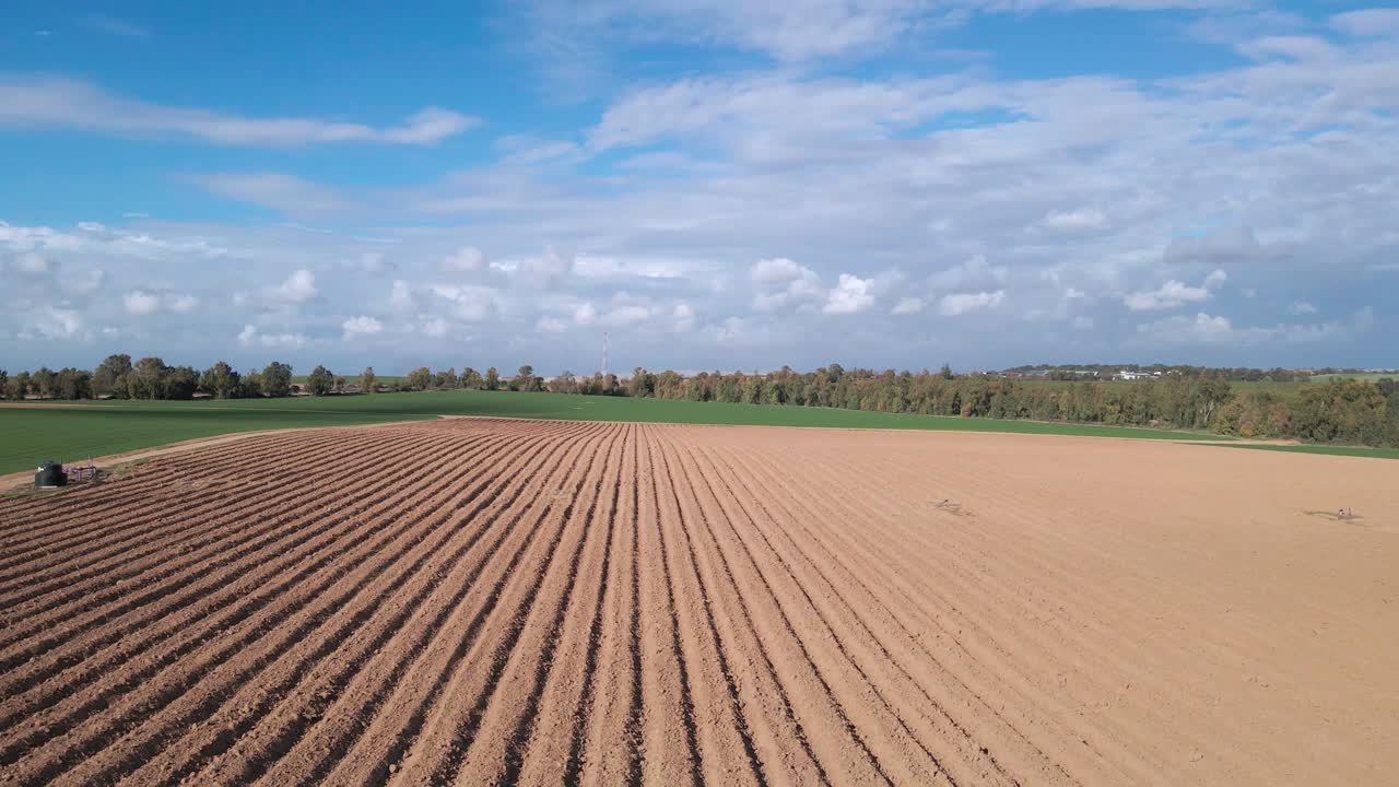 braune felder an einem sonnigen tag im süden