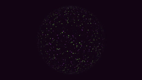 colorful sphere formed by patterned dots